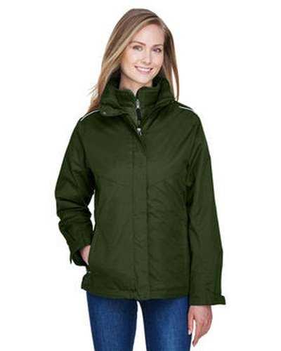 Core 365 78205 Ladies' Region 3-In-1 Jacket with Fleece Liner - Forest - HIT a Double