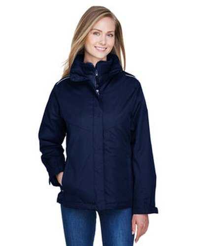 Core 365 78205 Ladies&#39; Region 3-In-1 Jacket with Fleece Liner - Navy - HIT a Double