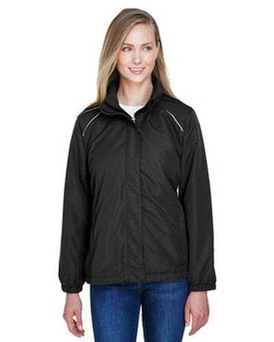 Core 365 78224 Ladies' Profile Fleece-Lined All-Season Jacket - Black - HIT a Double