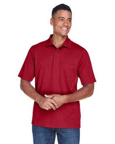 Core 365 88181P Men's Origin Performance Pique Polo with Pocket - Red - HIT a Double