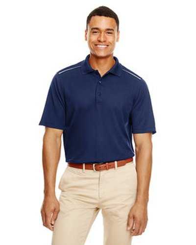 Core 365 88181R Men's Radiant Performance Pique Polo withReflective Piping - Navy - HIT a Double