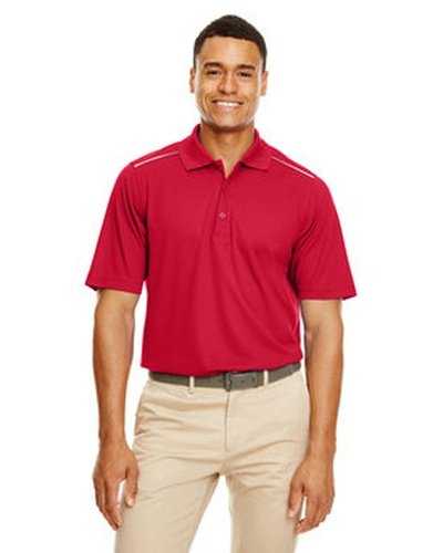 Core 365 88181R Men's Radiant Performance Pique Polo withReflective Piping - Red - HIT a Double