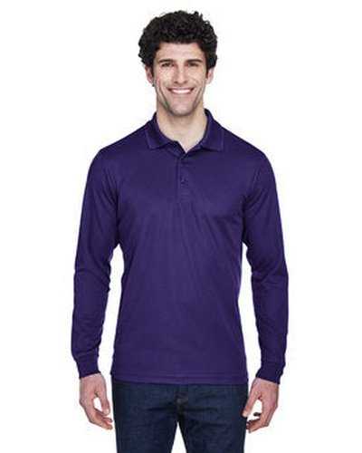 Core 365 88192 Men&#39;s Pinnacle Performance Long-Sleeve Pique Polo - Campus Purple - HIT a Double