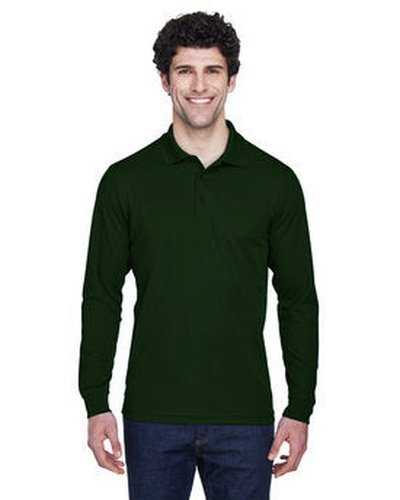 Core 365 88192 Men&#39;s Pinnacle Performance Long-Sleeve Pique Polo - Forest - HIT a Double
