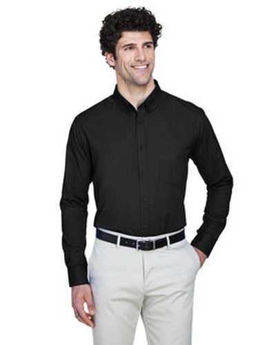 Core 365 88193T Men's Tall Operate Long-Sleeve Twill Shirt - Black - HIT a Double