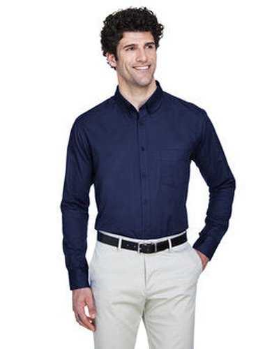 Core 365 88193T Men's Tall Operate Long-Sleeve Twill Shirt - Navy - HIT a Double