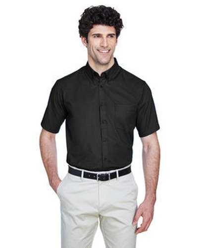 Core 365 88194T Men's Tall Optimum Short-Sleeve Twill Shirt - Black - HIT a Double