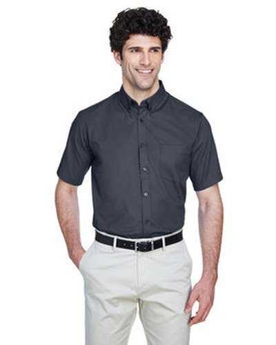 Core 365 88194 Men&#39;s Optimum Short-Sleeve Twill Shirt - Carbon - HIT a Double