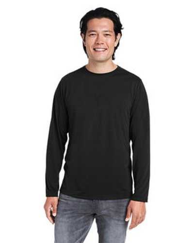 Core 365 CE111L Adult Fusion Chromasoft Performance Long-Sleeve T-Shirt - Black - HIT a Double