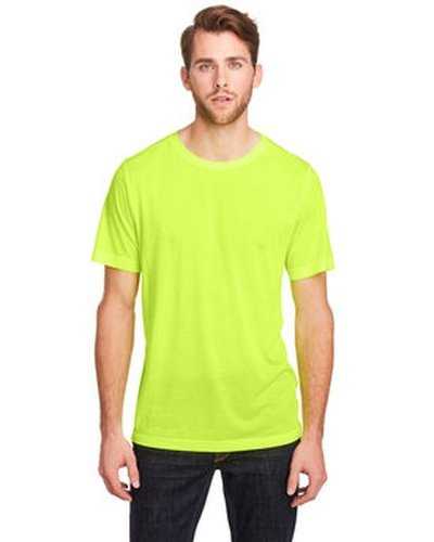 Core 365 CE111T Adult Tall Fusion Chromasoft Performance T-Shirt - Safety Yellow - HIT a Double