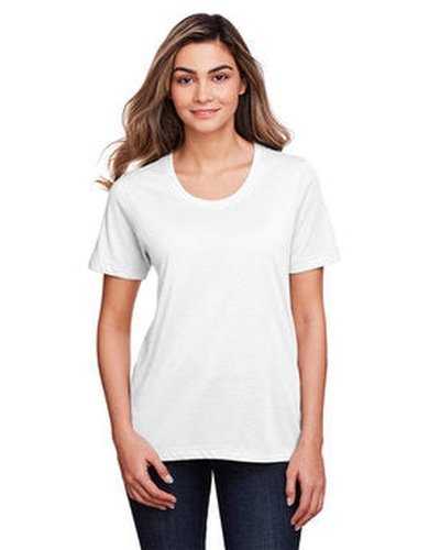 Core 365 CE111W Ladies&#39; Fusion Chromasoft Performance T-Shirt - White - HIT a Double