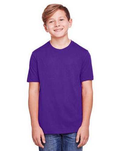 Core 365 CE111Y Youth Fusion Chromasoft Performance T-Shirt - Campus Purple - HIT a Double