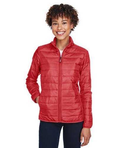 Core 365 CE700W Ladies' Prevail Packable Puffer Jacket - Red - HIT a Double