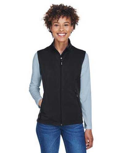 Core 365 CE701W Ladies&#39; Cruise Two-Layer Fleece Bonded SoftShell Vest - Black - HIT a Double