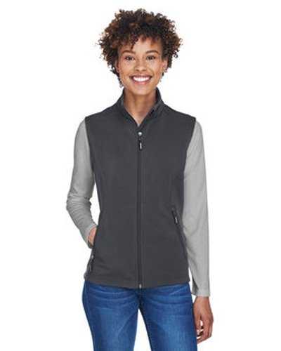 Core 365 CE701W Ladies&#39; Cruise Two-Layer Fleece Bonded SoftShell Vest - Carbon - HIT a Double