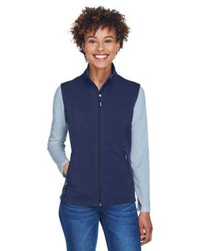 Core 365 CE701W Ladies&#39; Cruise Two-Layer Fleece Bonded SoftShell Vest - Navy - HIT a Double