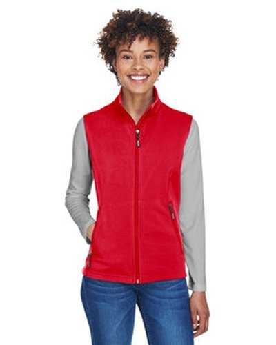 Core 365 CE701W Ladies' Cruise Two-Layer Fleece Bonded SoftShell Vest - Red - HIT a Double