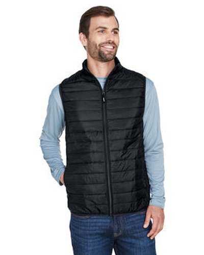 Core 365 CE702 Men's Prevail Packable Puffer Vest - Black - HIT a Double