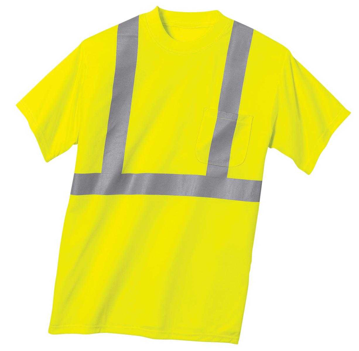 CornerStone CS401 ANSI 107 Class 2 Safety T-Shirt - Safety Yellow Reflective - HIT a Double - 5