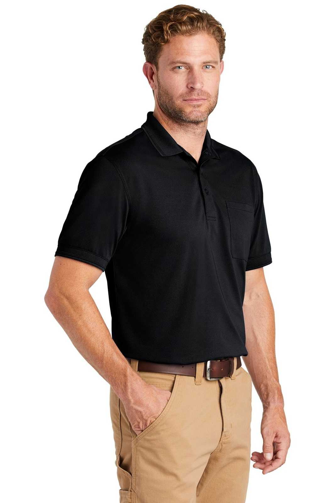 CornerStone CS4020P Industrial Snag-Proof Pique Pocket Polo - Navy Blue - HIT a Double - 4