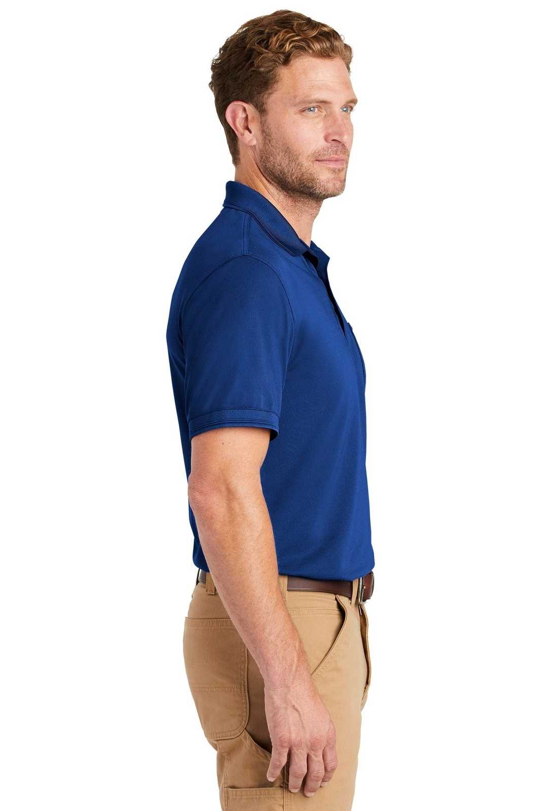 CornerStone CS4020P Industrial Snag-Proof Pique Pocket Polo - Royal - HIT a Double - 3