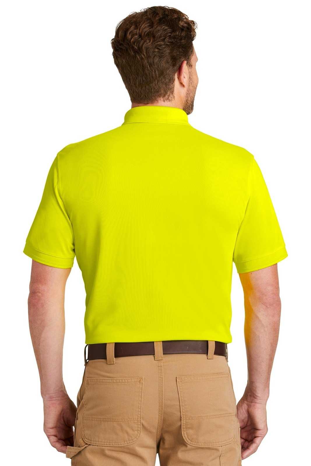 CornerStone CS4020P Industrial Snag-Proof Pique Pocket Polo - Safety Yellow - HIT a Double - 2