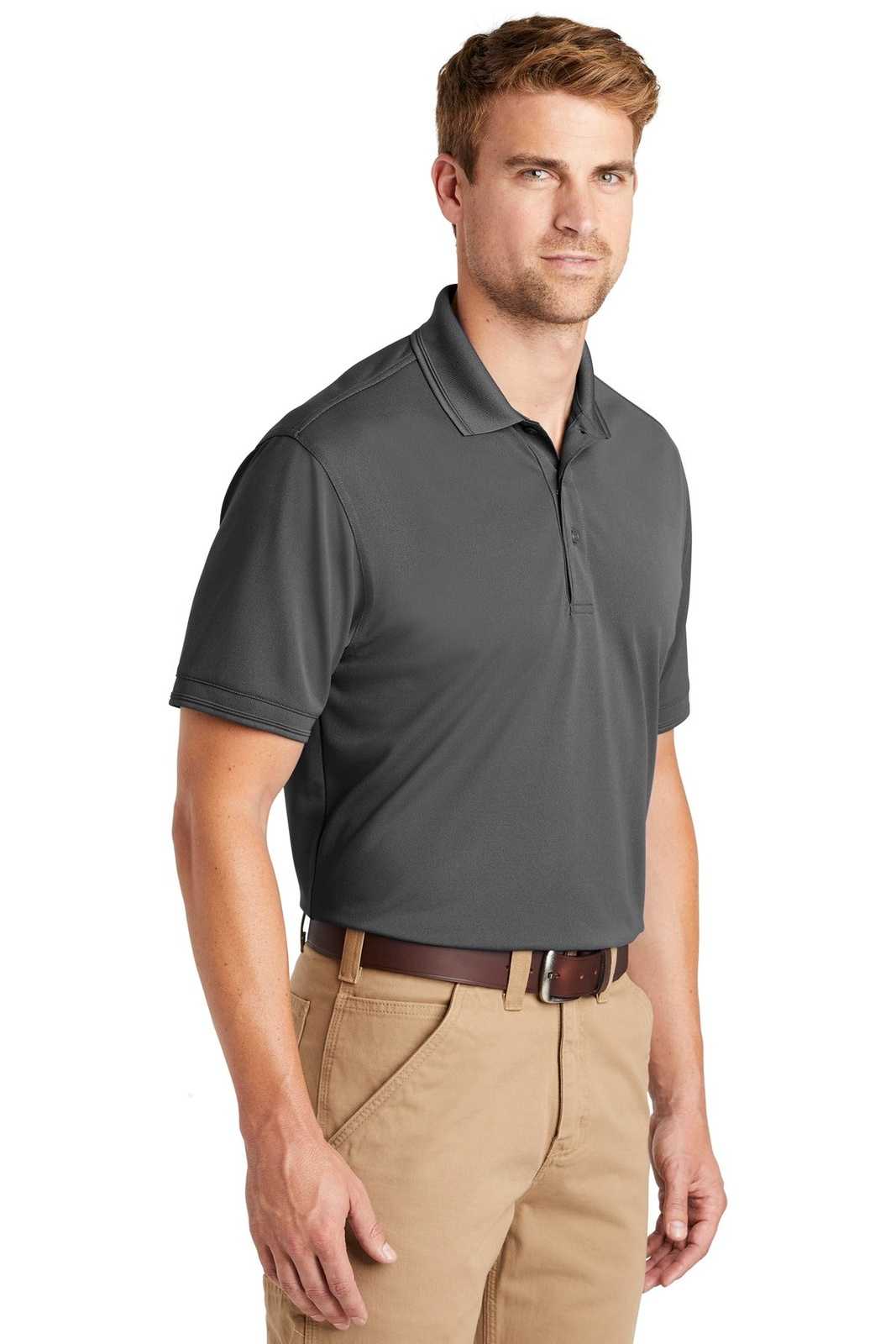 CornerStone CS4020 Industrial Snag-Proof Pique Polo - Charcoal - HIT a Double - 4
