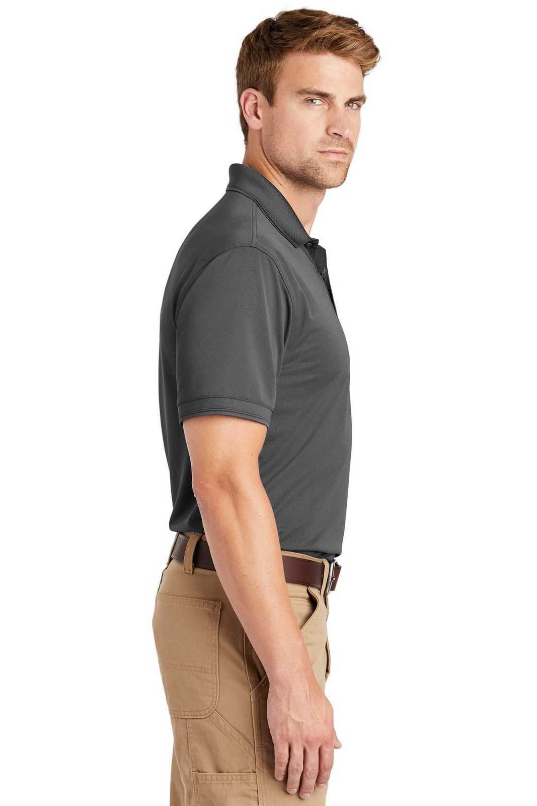 CornerStone CS4020 Industrial Snag-Proof Pique Polo - Charcoal - HIT a Double - 3