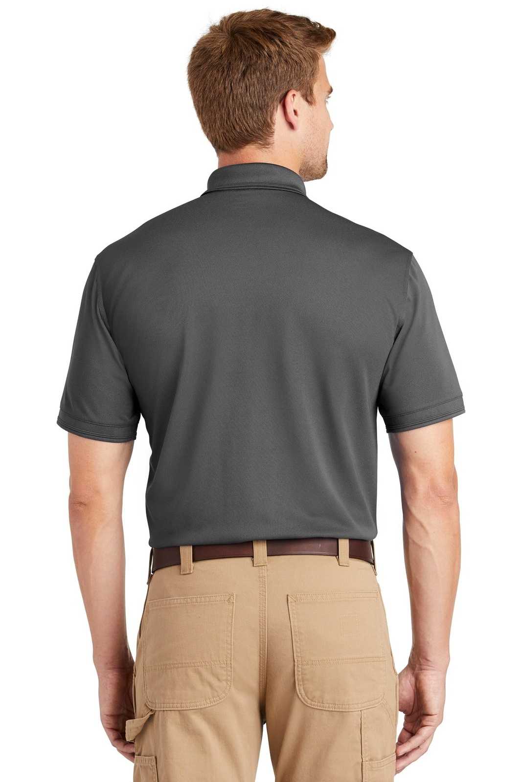 CornerStone CS4020 Industrial Snag-Proof Pique Polo - Charcoal - HIT a Double - 2