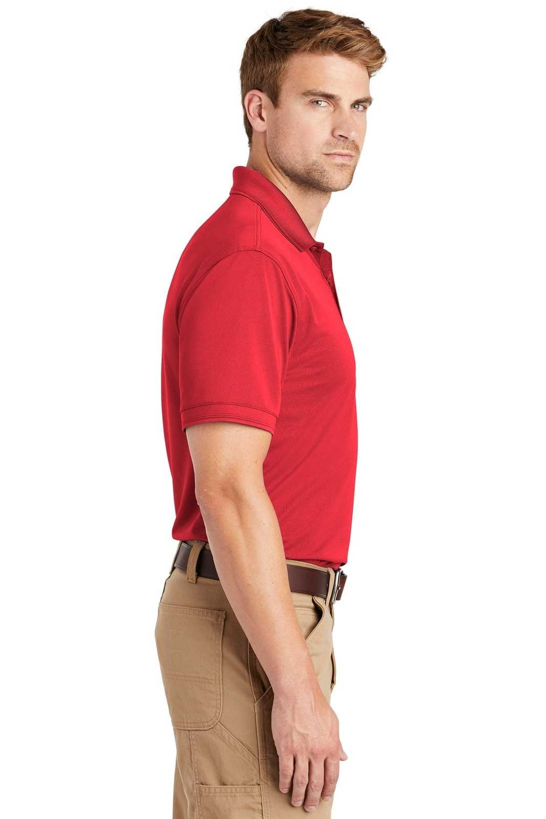 CornerStone CS4020 Industrial Snag-Proof Pique Polo - Red - HIT a Double - 3