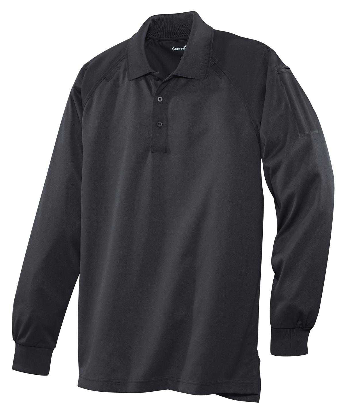 CornerStone CS410LS Select Long Sleeve Snag-Proof Tactical Polo - Charcoal - HIT a Double - 5