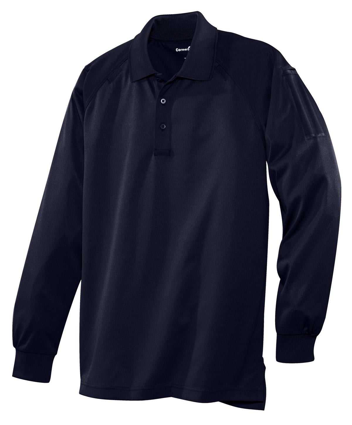 CornerStone CS410LS Select Long Sleeve Snag-Proof Tactical Polo - Dark Navy - HIT a Double - 5