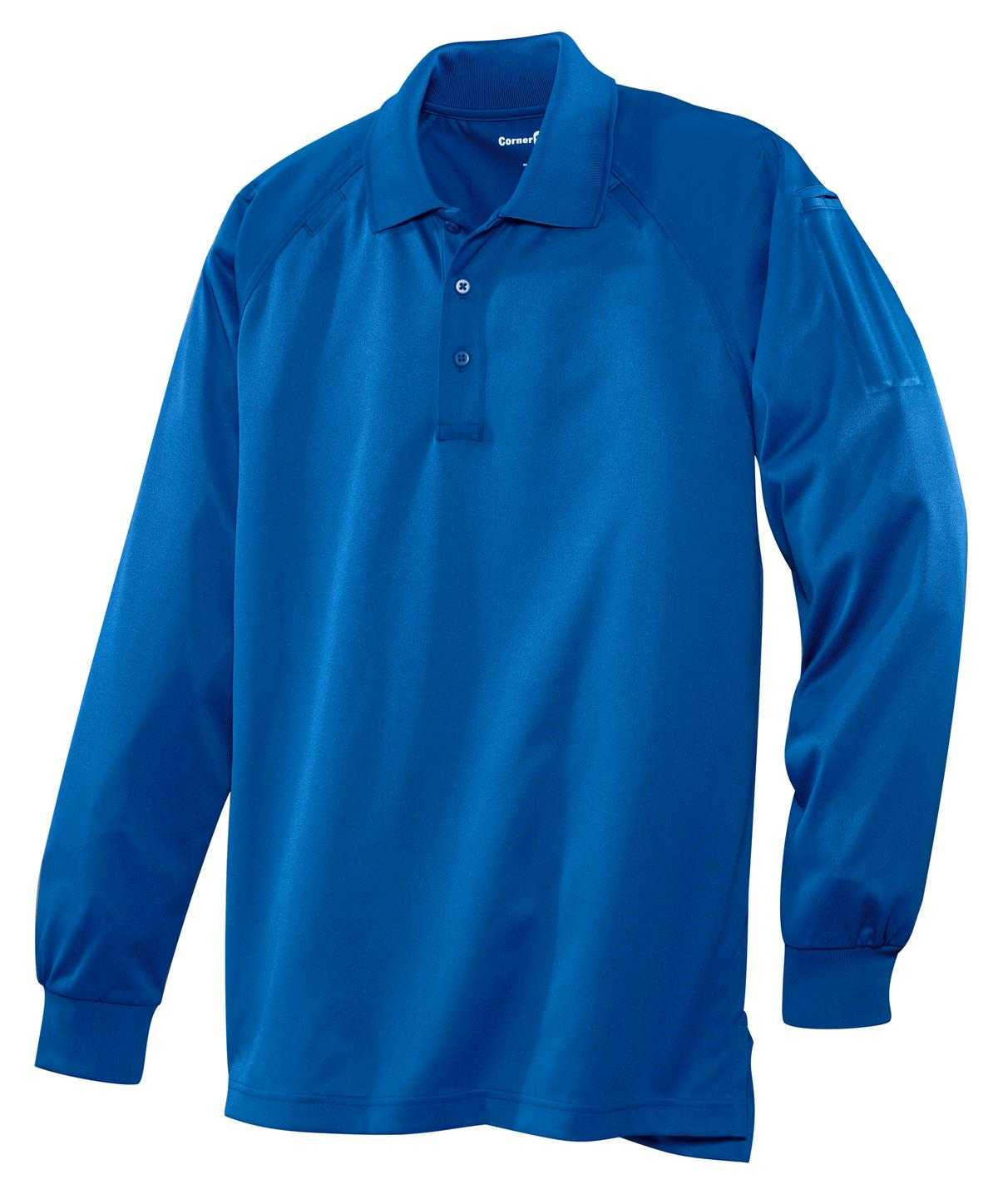 CornerStone CS410LS Select Long Sleeve Snag-Proof Tactical Polo - Royal - HIT a Double - 5