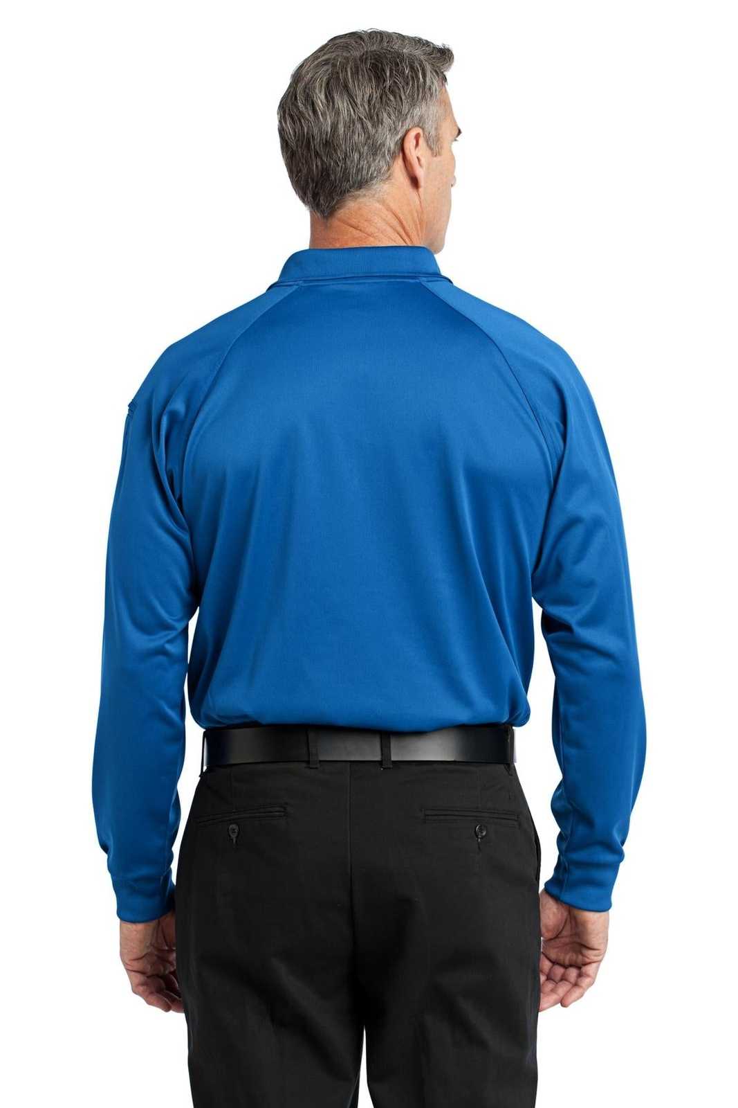 CornerStone CS410LS Select Long Sleeve Snag-Proof Tactical Polo - Royal - HIT a Double - 2