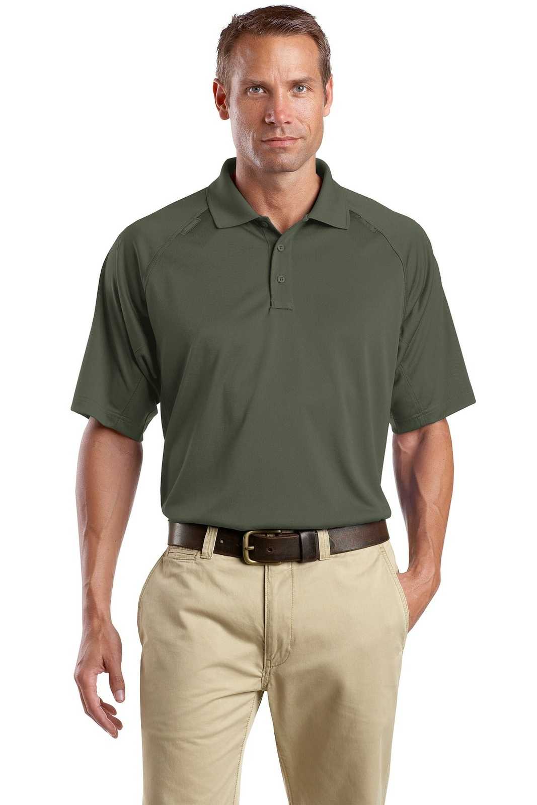 CornerStone CS410 Select Snag-Proof Tactical Polo - Tactical Green - HIT a Double - 1
