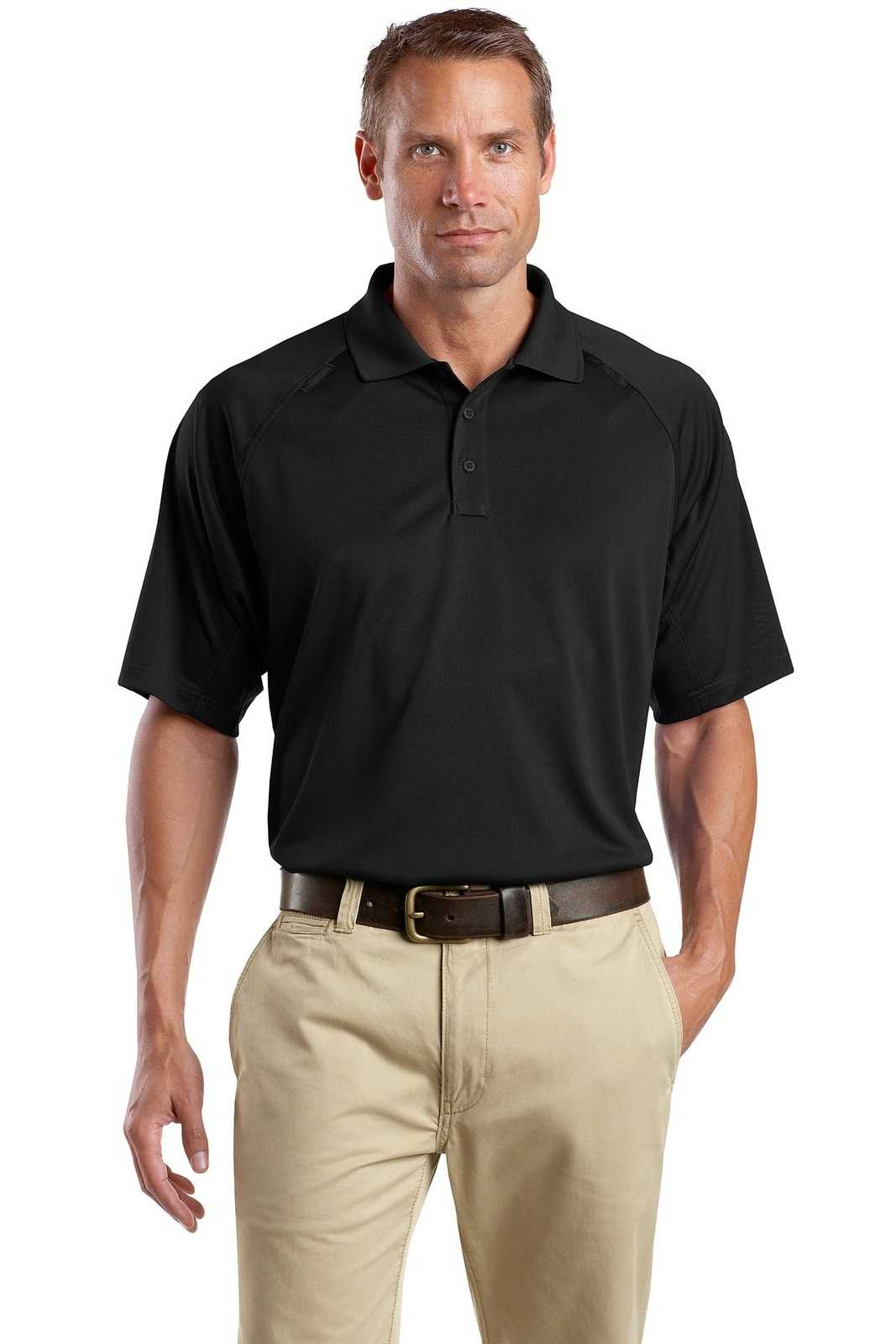 CornerStone CS410 Select Snag-Proof Tactical Polo - Black - HIT a Double - 1
