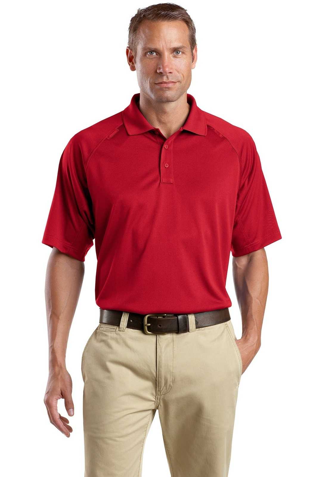 CornerStone CS410 Select Snag-Proof Tactical Polo - Red - HIT a Double - 1