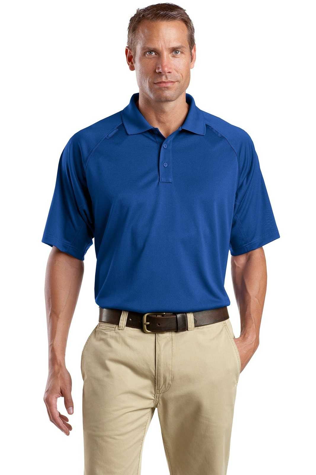 CornerStone CS410 Select Snag-Proof Tactical Polo - Royal - HIT a Double - 1