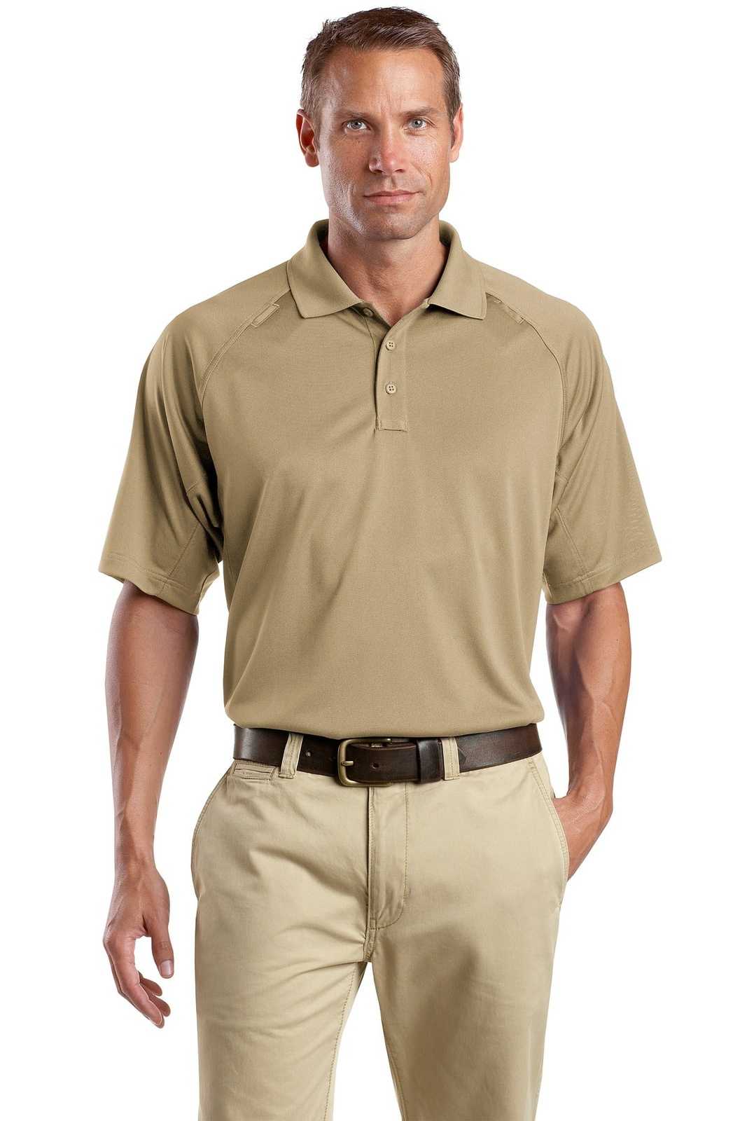 CornerStone CS410 Select Snag-Proof Tactical Polo - Tan - HIT a Double - 1