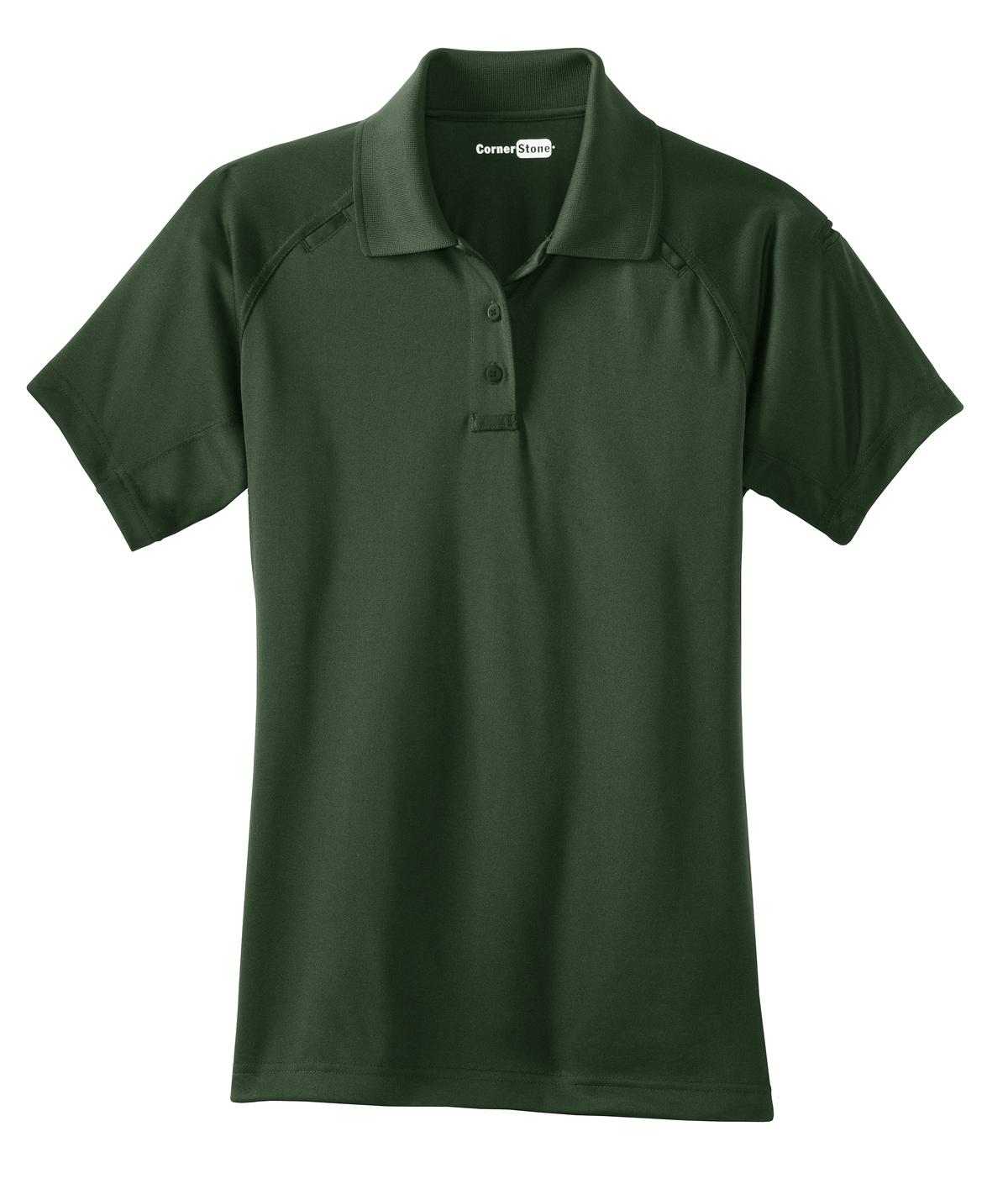 CornerStone CS411 Ladies Select Snag-Proof Tactical Polo - Dark Green - HIT a Double - 5