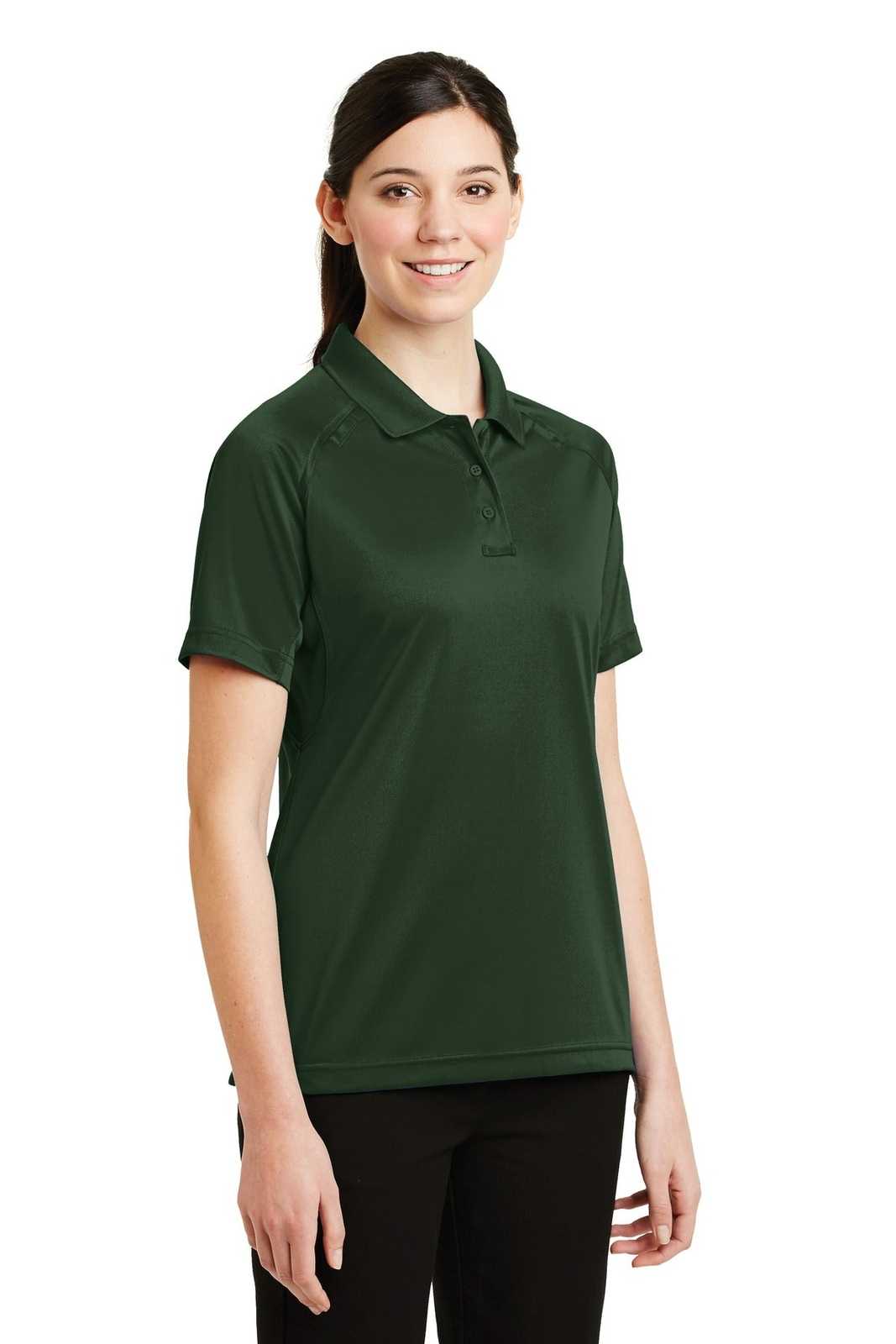CornerStone CS411 Ladies Select Snag-Proof Tactical Polo - Dark Green - HIT a Double - 4