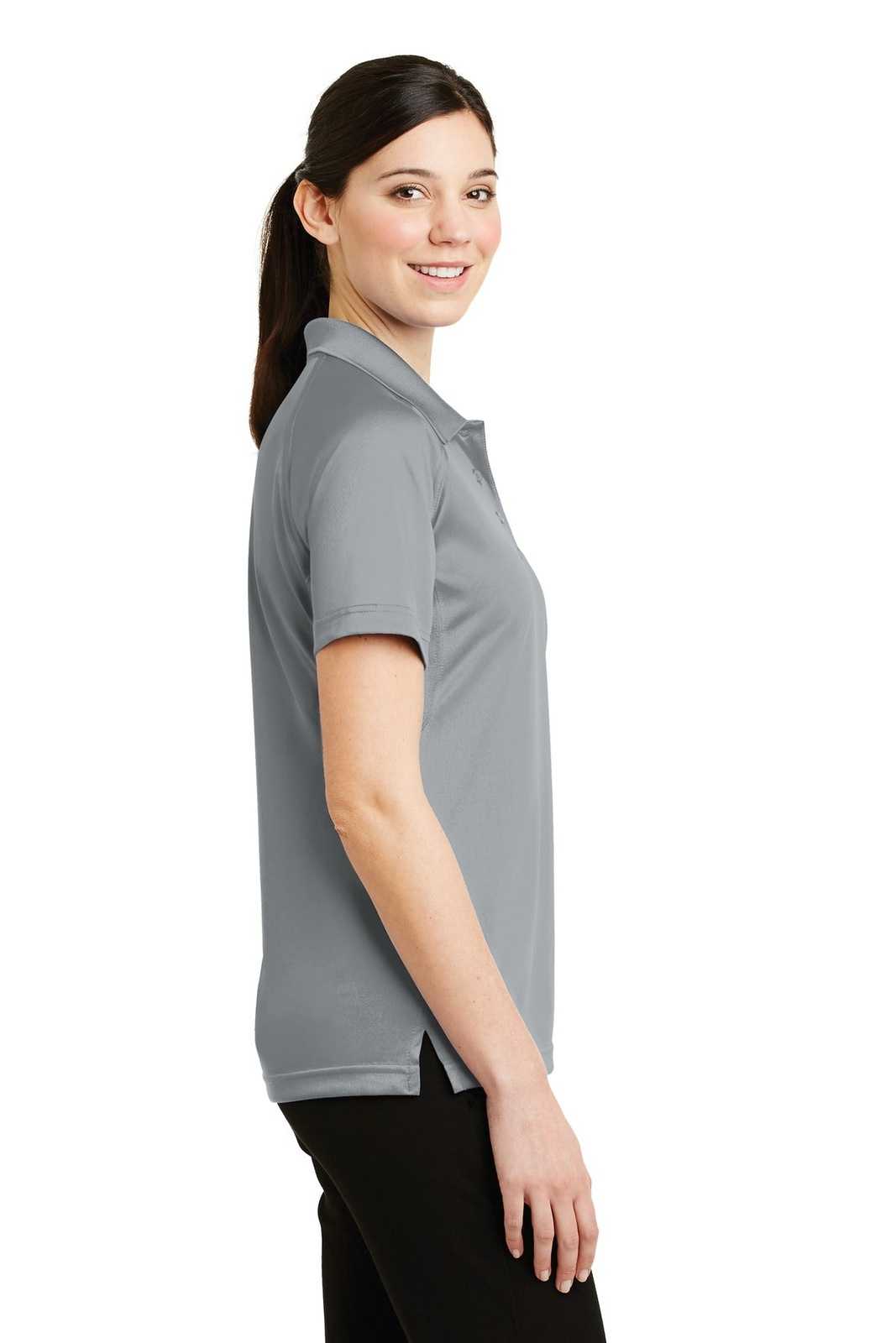 CornerStone CS411 Ladies Select Snag-Proof Tactical Polo - Light Gray - HIT a Double - 3