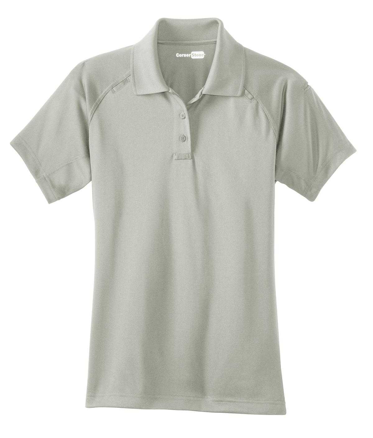 CornerStone CS411 Ladies Select Snag-Proof Tactical Polo - Light Gray - HIT a Double - 5