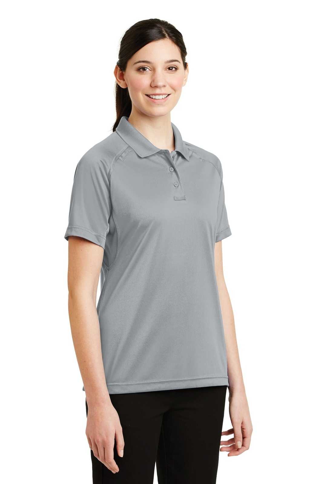 CornerStone CS411 Ladies Select Snag-Proof Tactical Polo - Light Gray - HIT a Double - 4