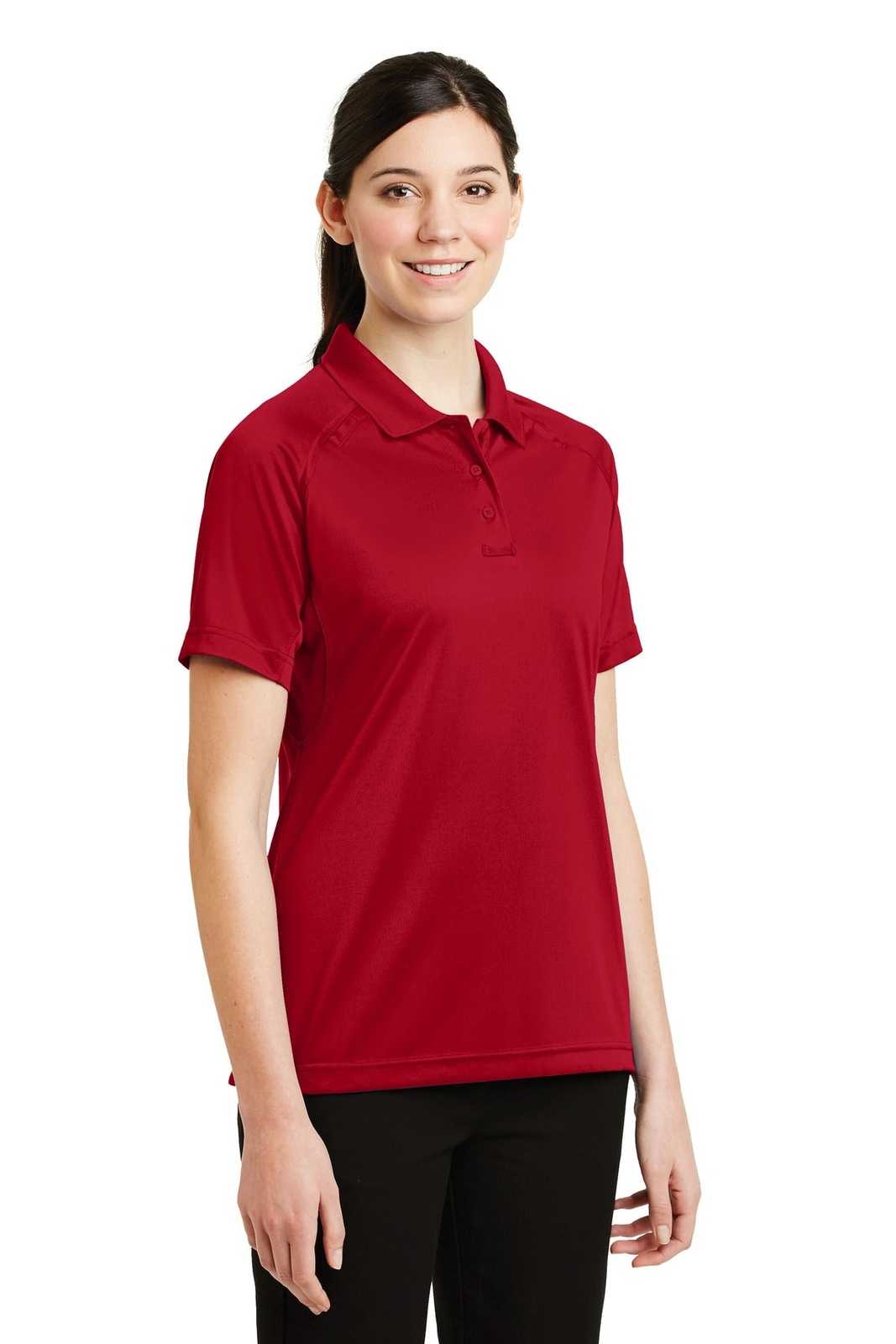 CornerStone CS411 Ladies Select Snag-Proof Tactical Polo - Red - HIT a Double - 4