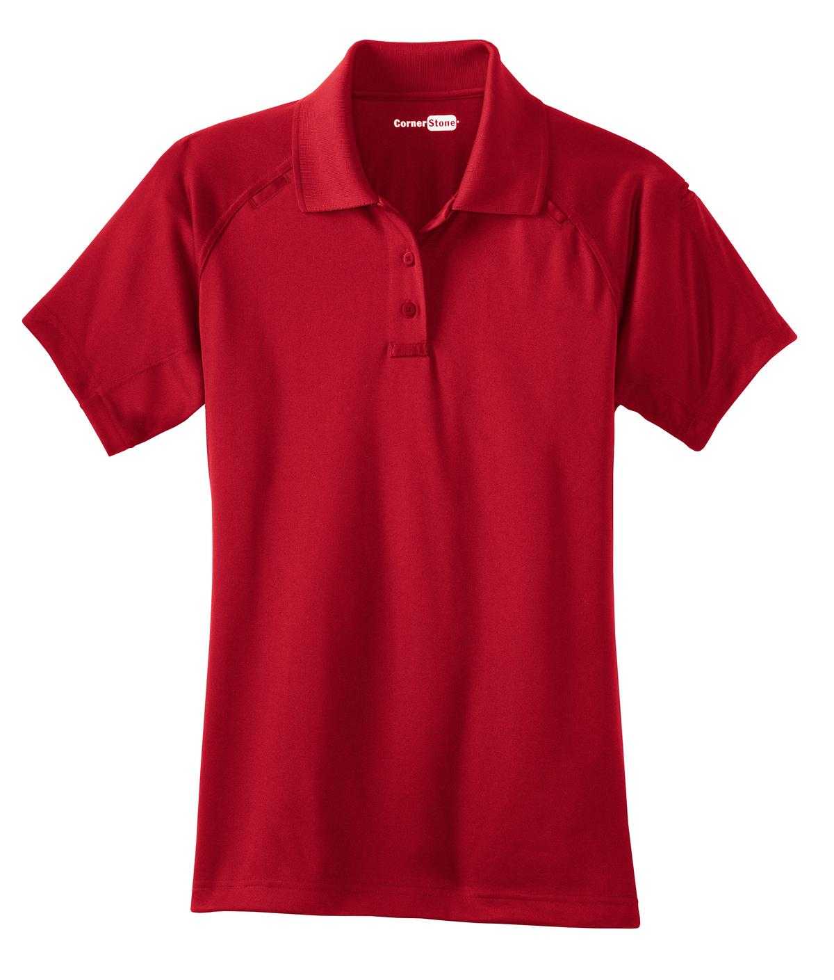CornerStone CS411 Ladies Select Snag-Proof Tactical Polo - Red - HIT a Double - 5