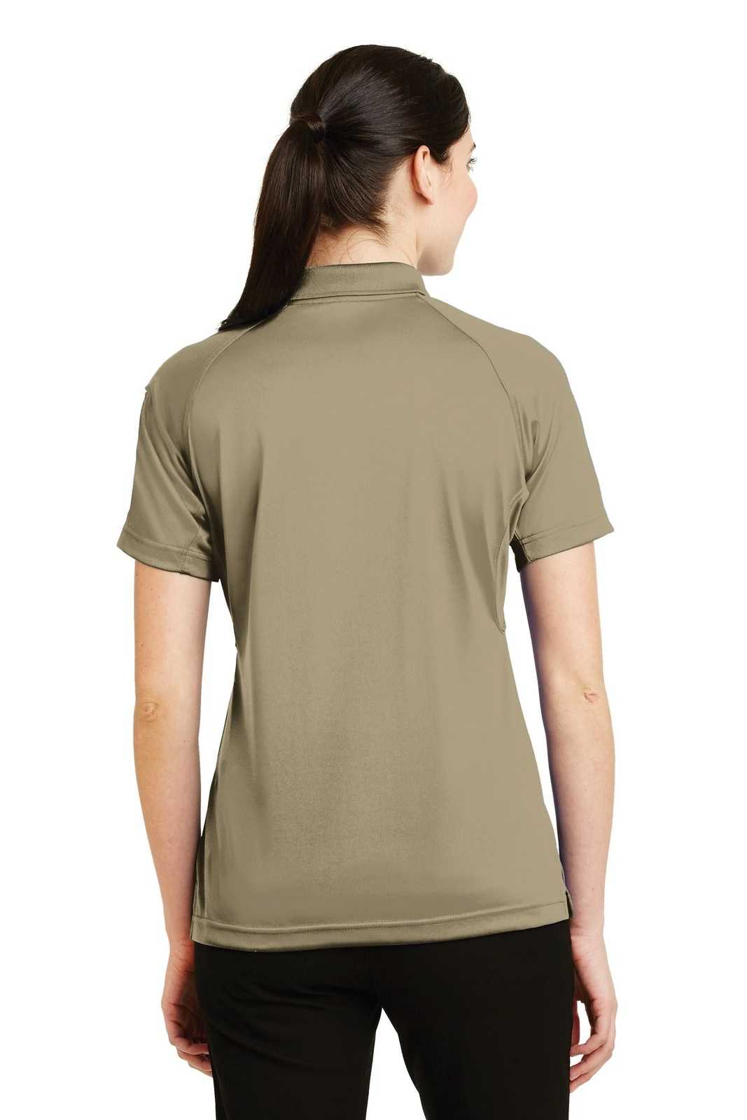 CornerStone CS411 Ladies Select Snag-Proof Tactical Polo - Tan - HIT a Double - 2