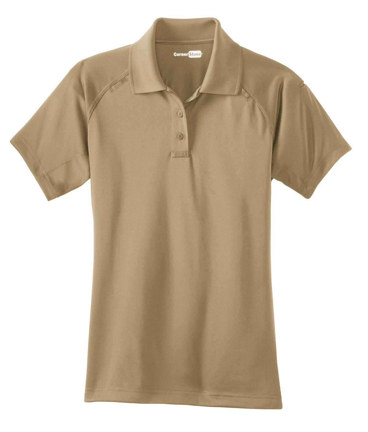 CornerStone CS411 Ladies Select Snag-Proof Tactical Polo - Tan - HIT a Double - 5