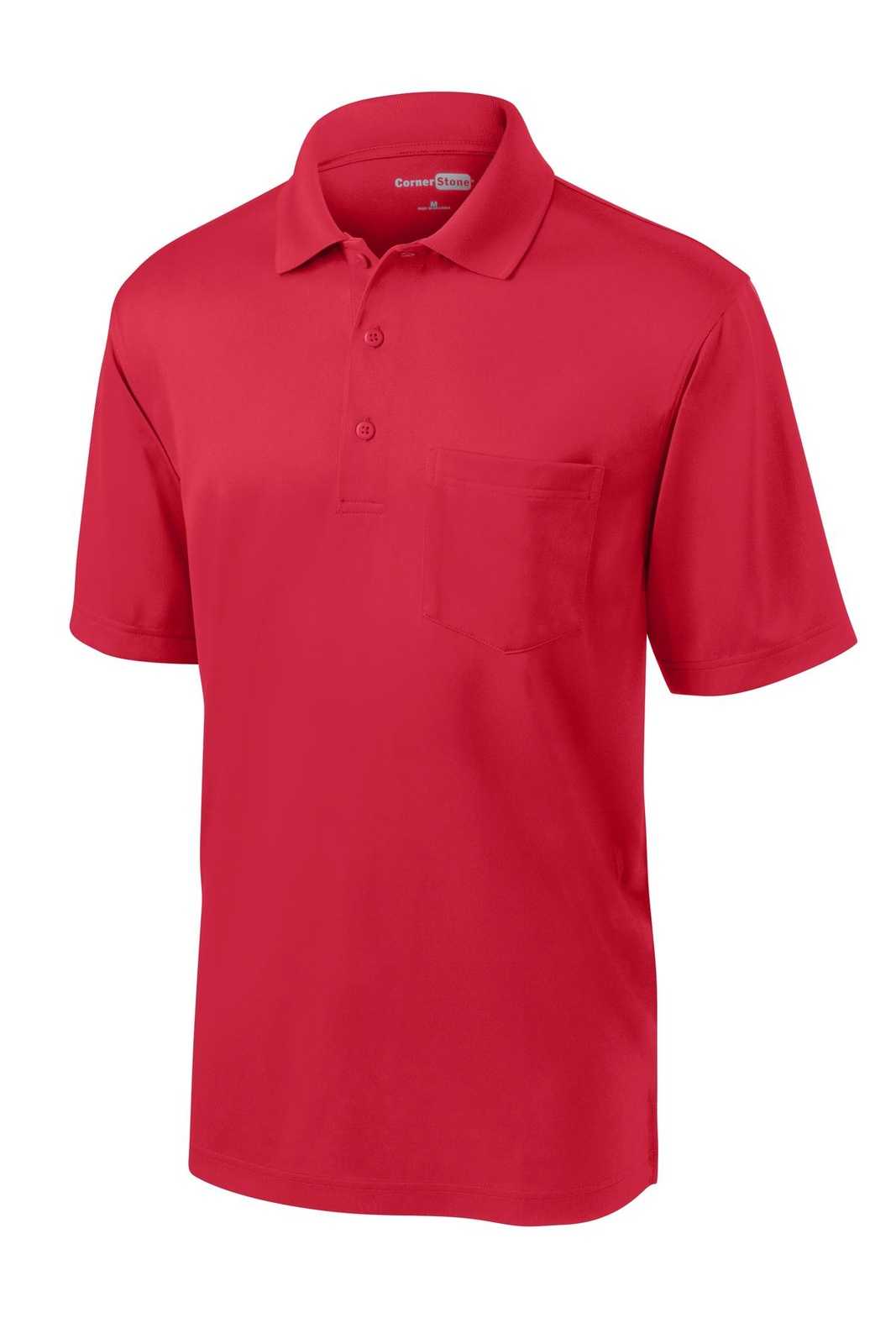 CornerStone CS412P Select Snag-Proof Pocket Polo - Red - HIT a Double - 5