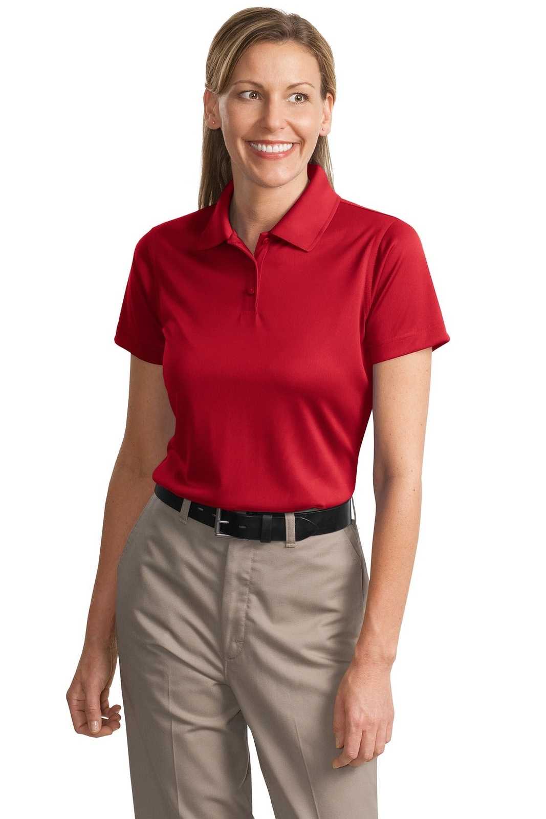 CornerStone CS413 Ladies Select Snag-Proof Polo - Red - HIT a Double - 1